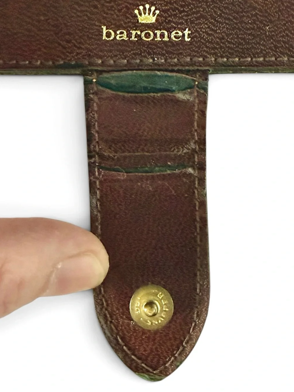 Vintage Baronet Tooled Leather Floral Cowhide Wallet Brown Western Boho Bifold